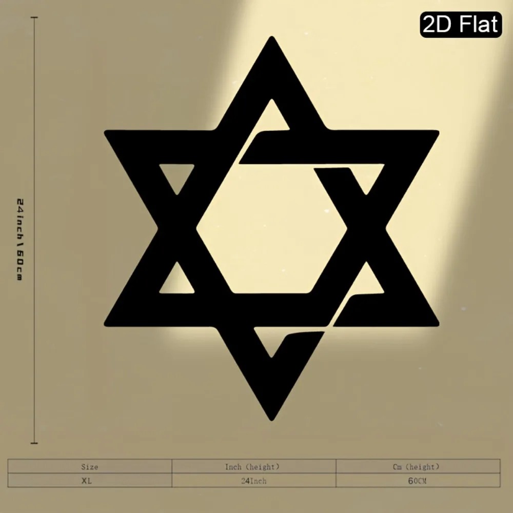Art & Craft Hari Raya - CIFBUY 철제 벽 장식 다윗의 별