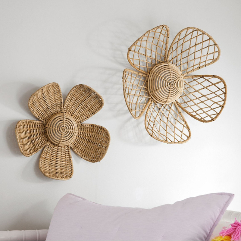 Art And Craft Photos - INS 북유럽 짠 등나무 꽃 벽
