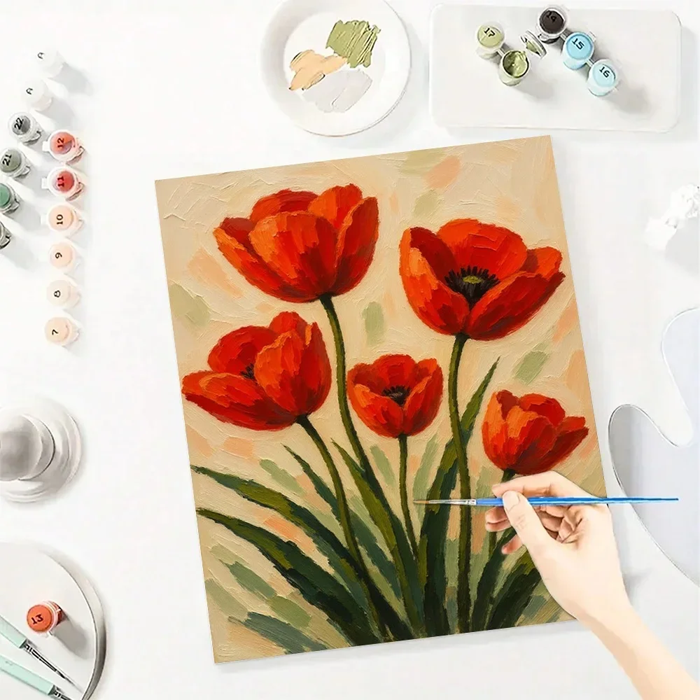 Art And Craft Valentine - 성인을 위한 튤립 DIY 그림 그리기
