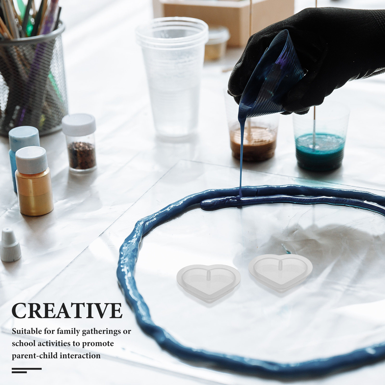 6개 세트 실리콘 하트 모양 레진 몰드, DIY 액세서 - Art And Craft Valentine 리뷰 및 가격