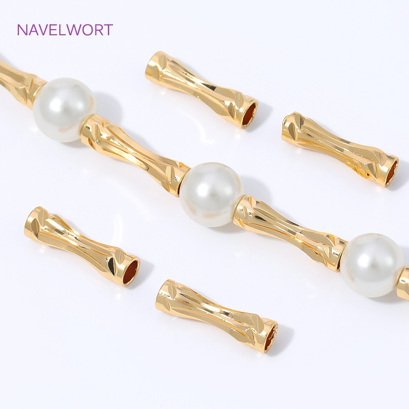 18K 금도금 면처리 튜브 비즈, 비즈용 분리 비즈,  - Art Craft Accessories 리뷰 및 가격