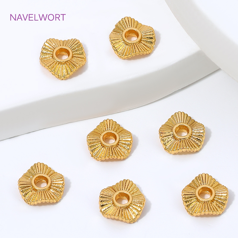 18K 금도금 금속 웨이브 플랫 스페이서 비즈, 비즈용 - Art Craft Accessories 리뷰 및 가격