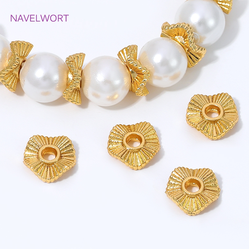 18K 금도금 금속 웨이브 플랫 스페이서 비즈, 비즈용 - Art Craft Accessories 리뷰 및 가격