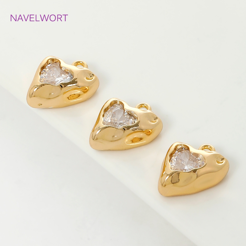 14K 금도금 하트 모양 참 펜던트 목걸이 제작용, 황 - Art Craft Accessories 리뷰 및 가격