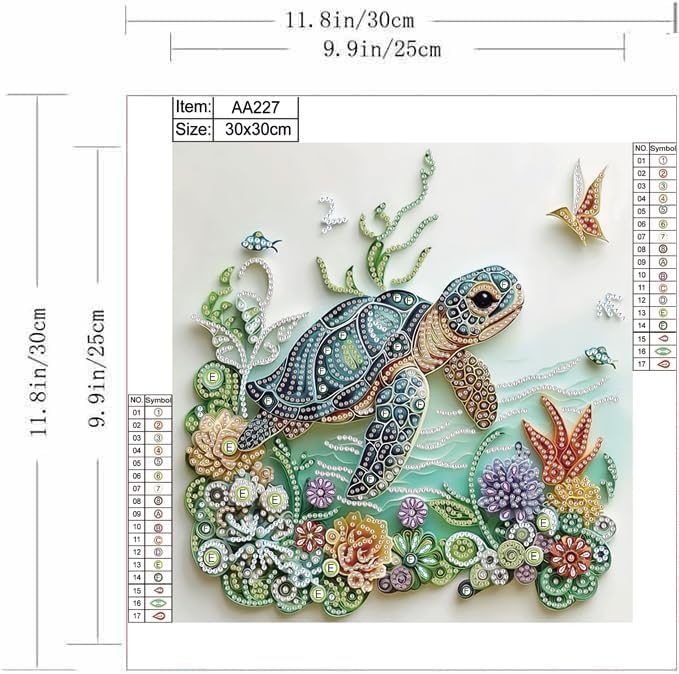 바다거북 동물 다이아몬드 페인팅 키트 (성인 초보자용  - Art Craft Kits For Adults 리뷰 및 가격