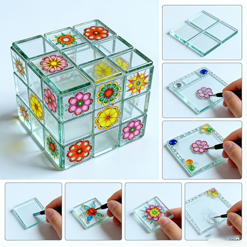 100/200그램의 투명 모자이크 재료, 2.3*2.3 - Art And Craft Photos 리뷰 및 가격