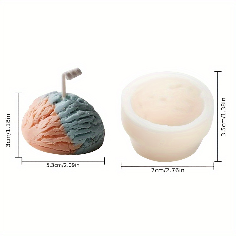 아이스크림 구형 양초 만들기 실리콘 비누 몰드 모델 D - Art Craft Ice Cream 리뷰 및 가격