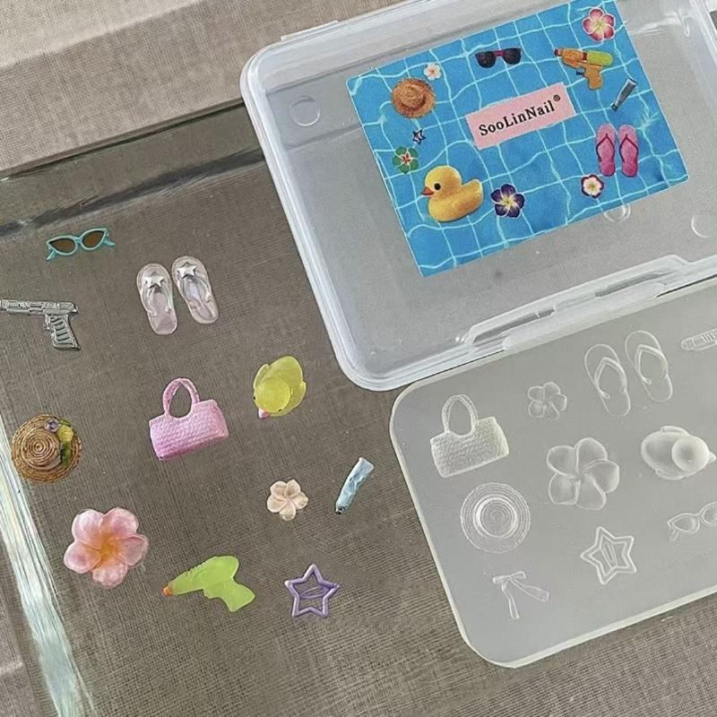 3D 실리콘 몰드 네일 아트 장식 DIY 꽃 슬리퍼 모 - Art Craft Hat 리뷰 및 가격