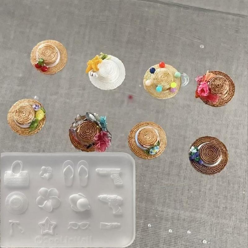 3D 실리콘 몰드 네일 아트 장식 DIY 꽃 슬리퍼 모 - Art Craft Hat 리뷰 및 가격