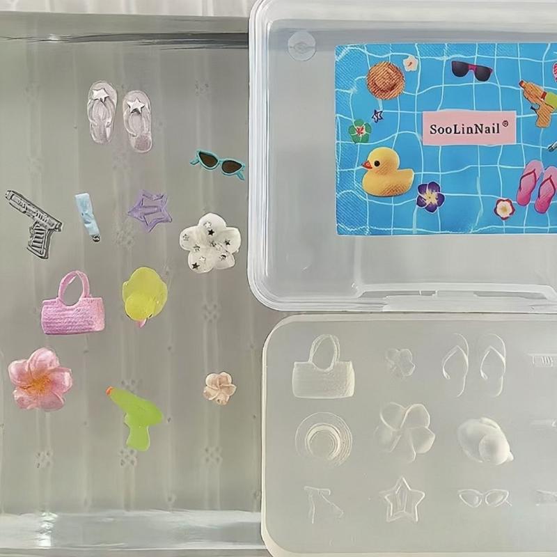 3D 실리콘 몰드 네일 아트 장식 DIY 꽃 슬리퍼 모 - Art Craft Hat 리뷰 및 가격