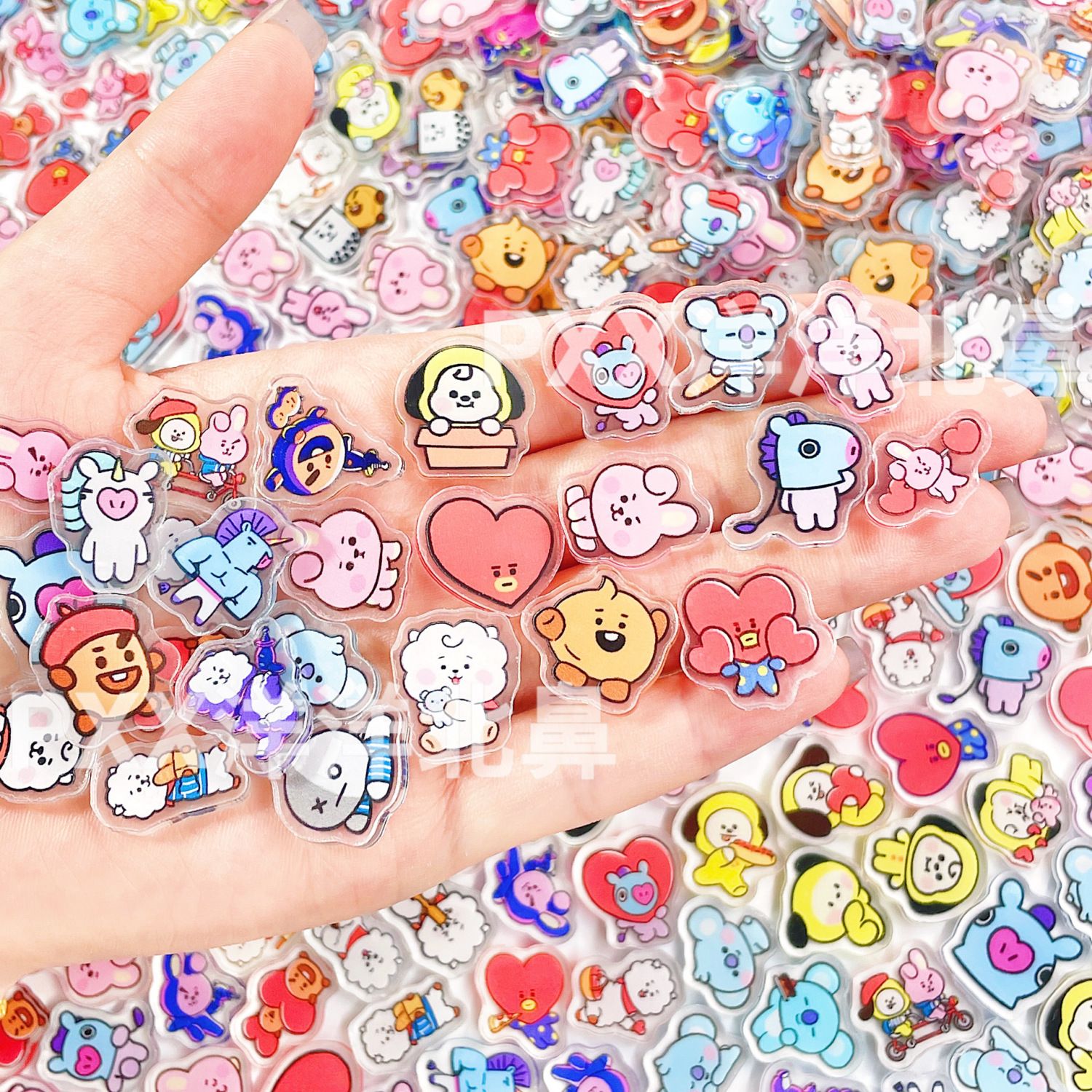 100개 BT21 BTS 단층 1cm/2cm/4cm 아 - Art Craft Accessories 리뷰 및 가격