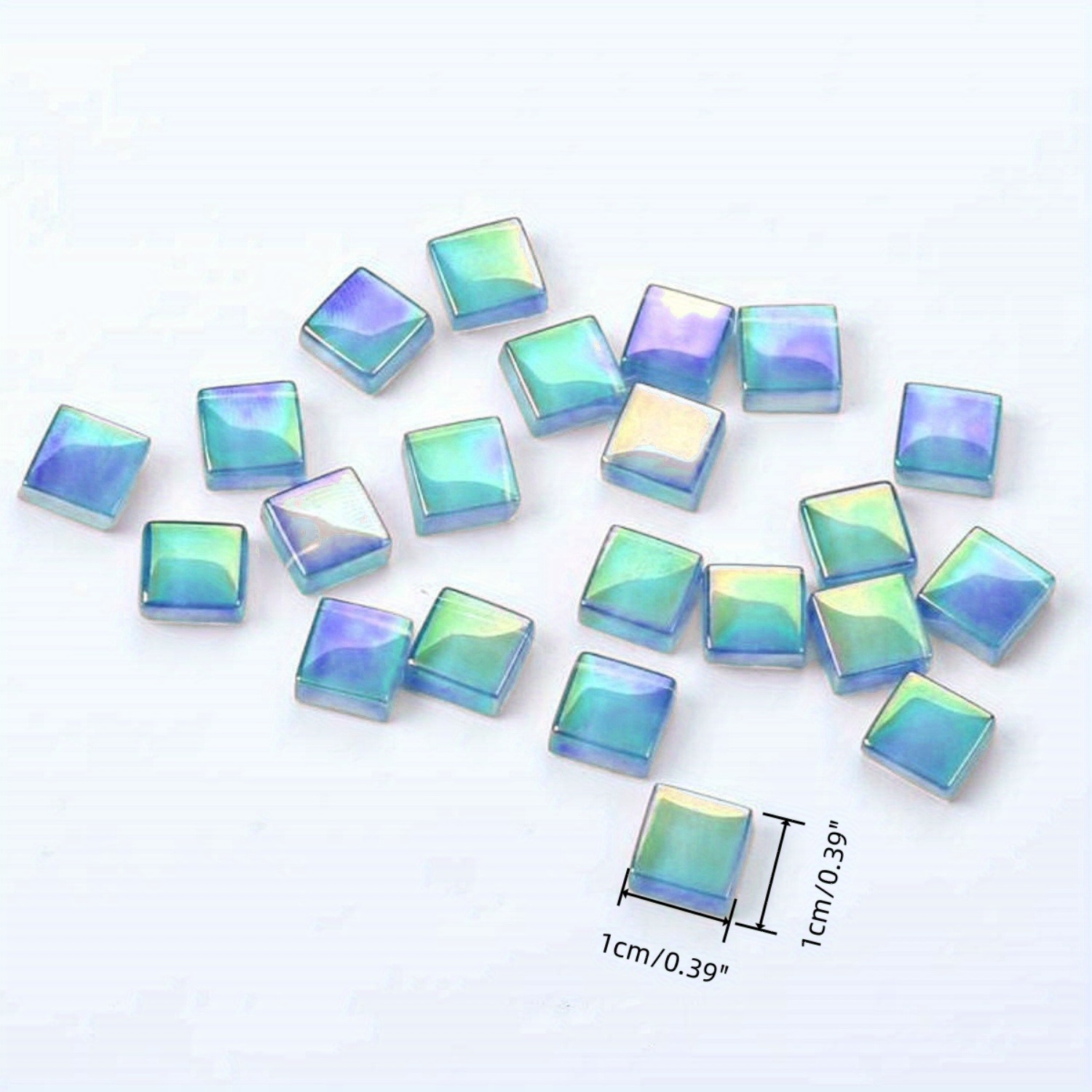 10mm 블루 글라스 모자이크 타일 사각 크리스탈 젬스 - Art And Craft Photos 리뷰 및 가격