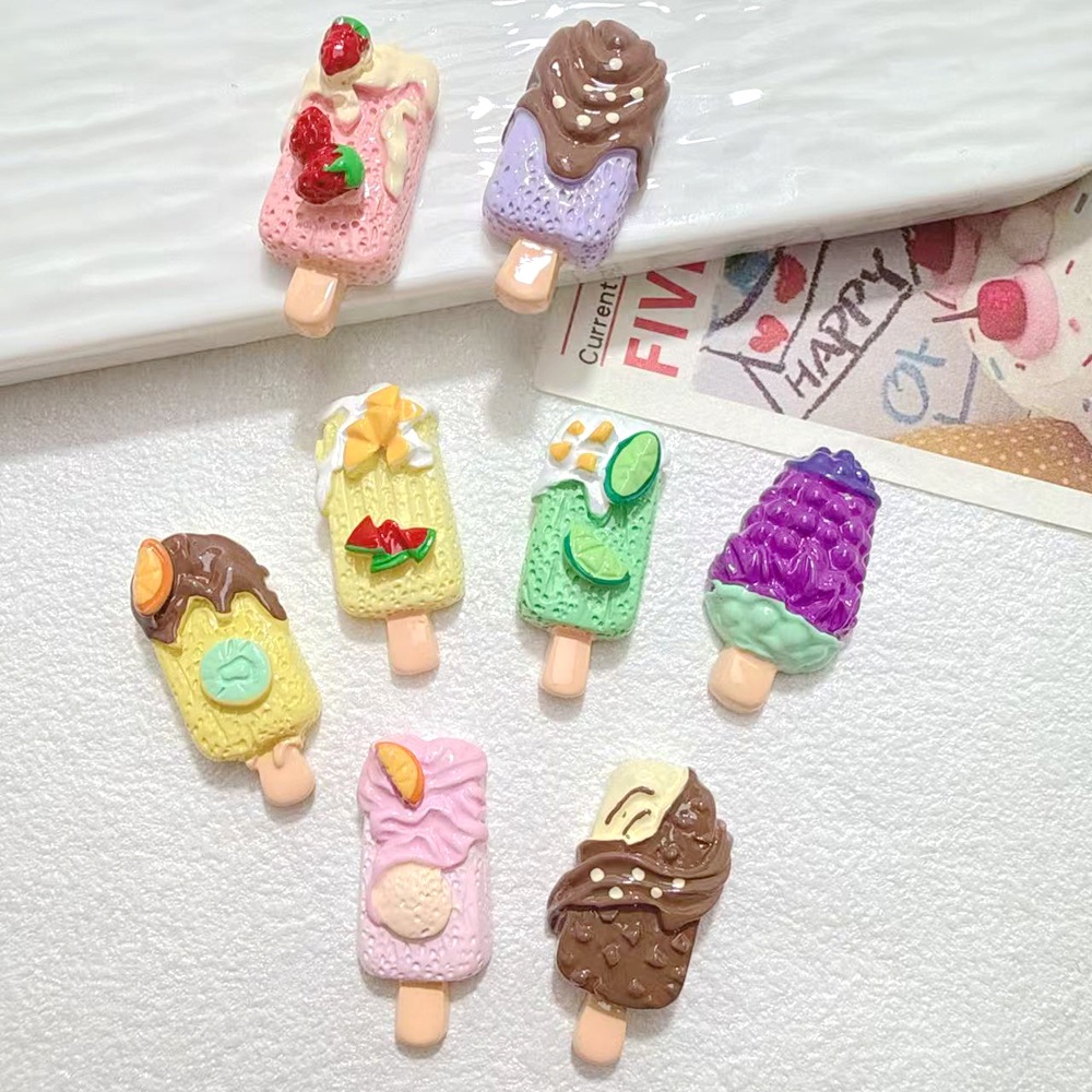 10/100개 귀여운 미니어처 인형집 아이스크림 레진  - Art Craft Ice Cream 리뷰 및 가격
