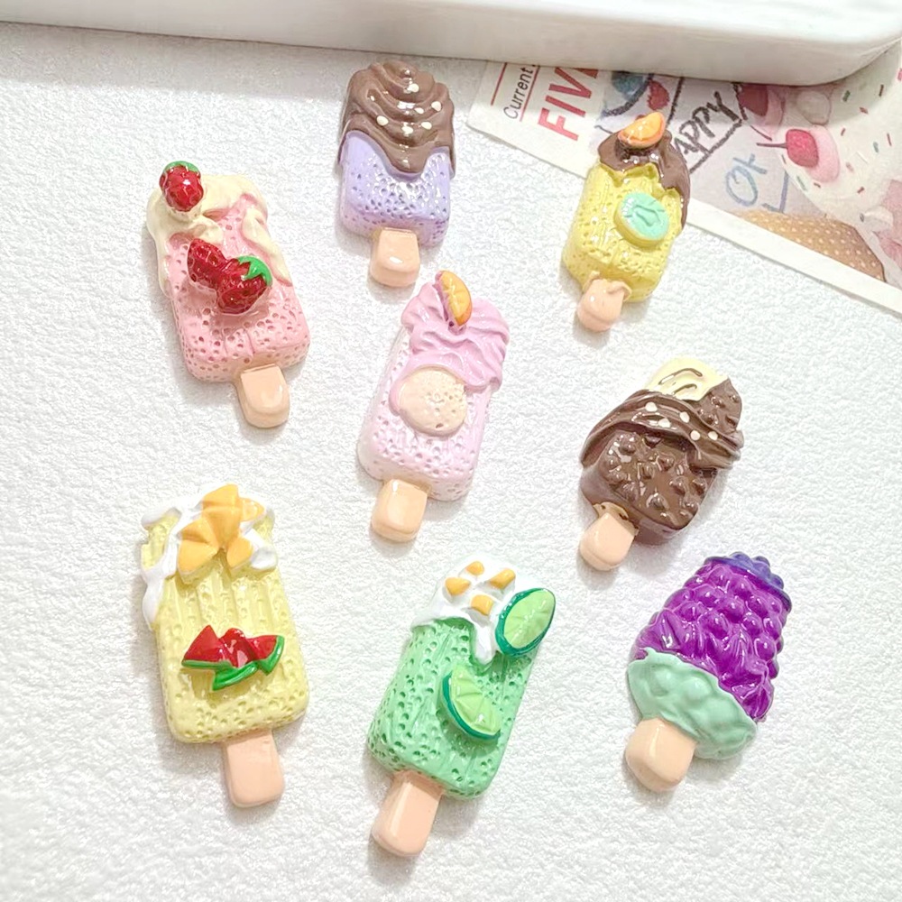 10/100개 귀여운 미니어처 인형집 아이스크림 레진  - Art Craft Ice Cream 리뷰 및 가격
