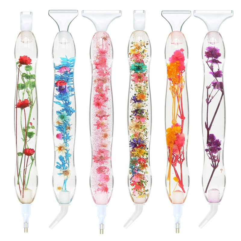 1세트 꽃무늬 레진 5D 다이아몬드 페인팅 펜, 6개  - Art Craft Accessories 리뷰 및 가격